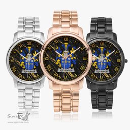Irish Stevenson Irish Coat of Arms Irish Watch Folding Clasp Type Stainless Steel Quartz Watch