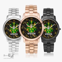 Irish Rotheram Irish Coat of Arms Irish Watch Folding Clasp Type Stainless Steel Quartz Watch