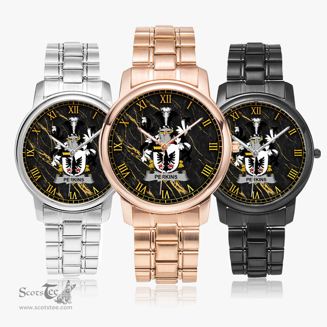 Irish Perkins Irish Coat of Arms Irish Watch Folding Clasp Type Stainless Steel Quartz Watch