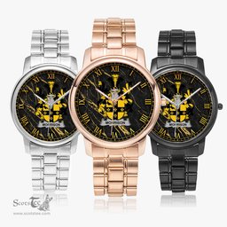 Irish Morrison Irish Coat of Arms Irish Watch Folding Clasp Type Stainless Steel Quartz Watch