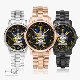Irish Warren Irish Coat of Arms Irish Watch Folding Clasp Type Stainless Steel Quartz Watch