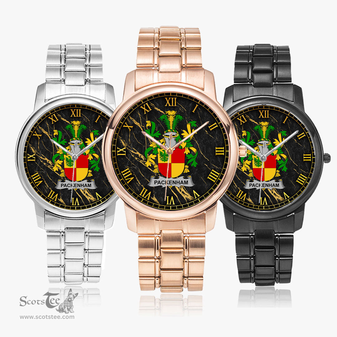 Irish Packenham Irish Coat of Arms Irish Watch Folding Clasp Type Stainless Steel Quartz Watch