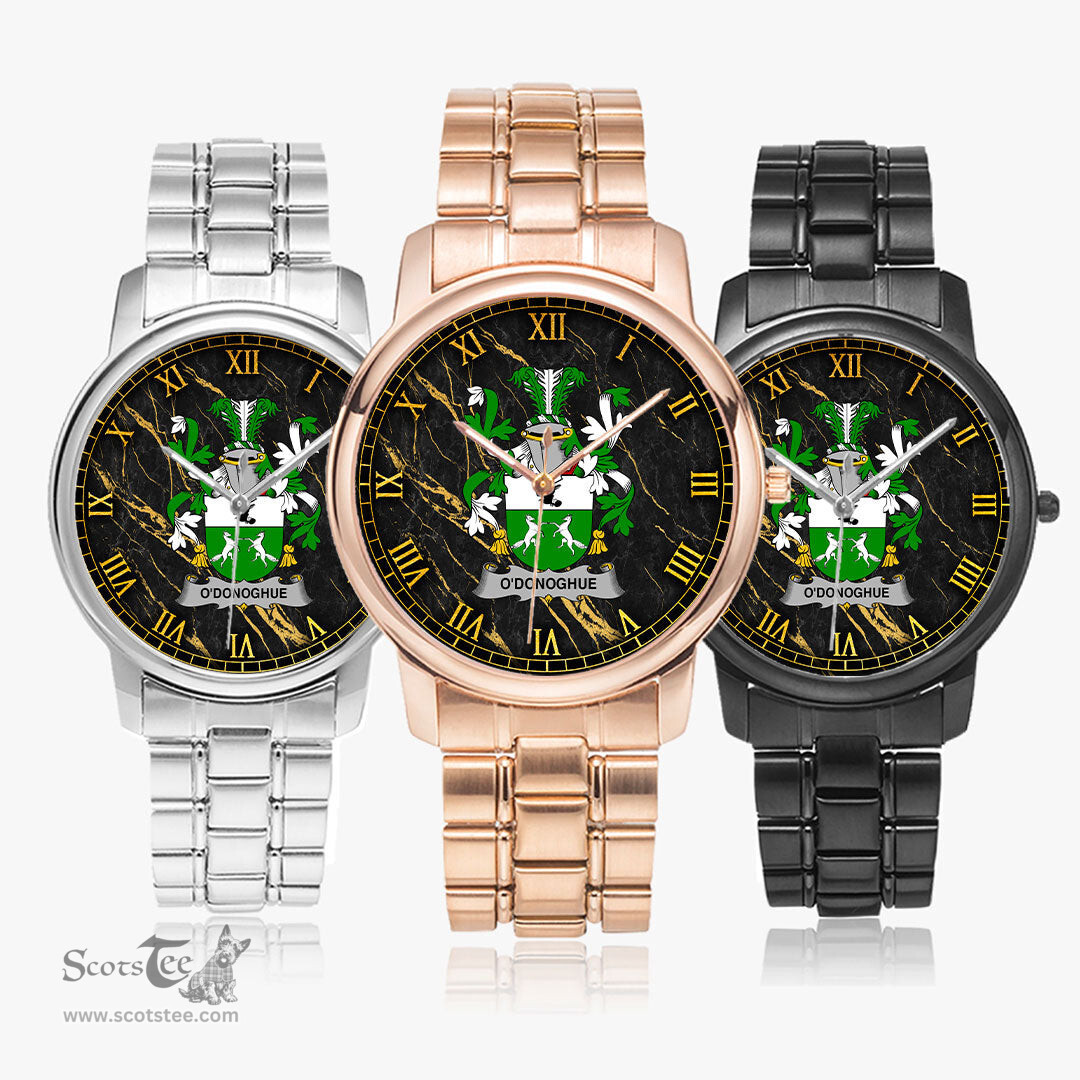 Irish O Donoghue Irish Coat of Arms Irish Watch Folding Clasp Type Stainless Steel Quartz Watch