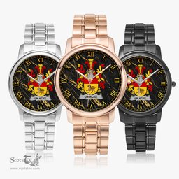 Irish Uniacke Irish Coat of Arms Irish Watch Folding Clasp Type Stainless Steel Quartz Watch