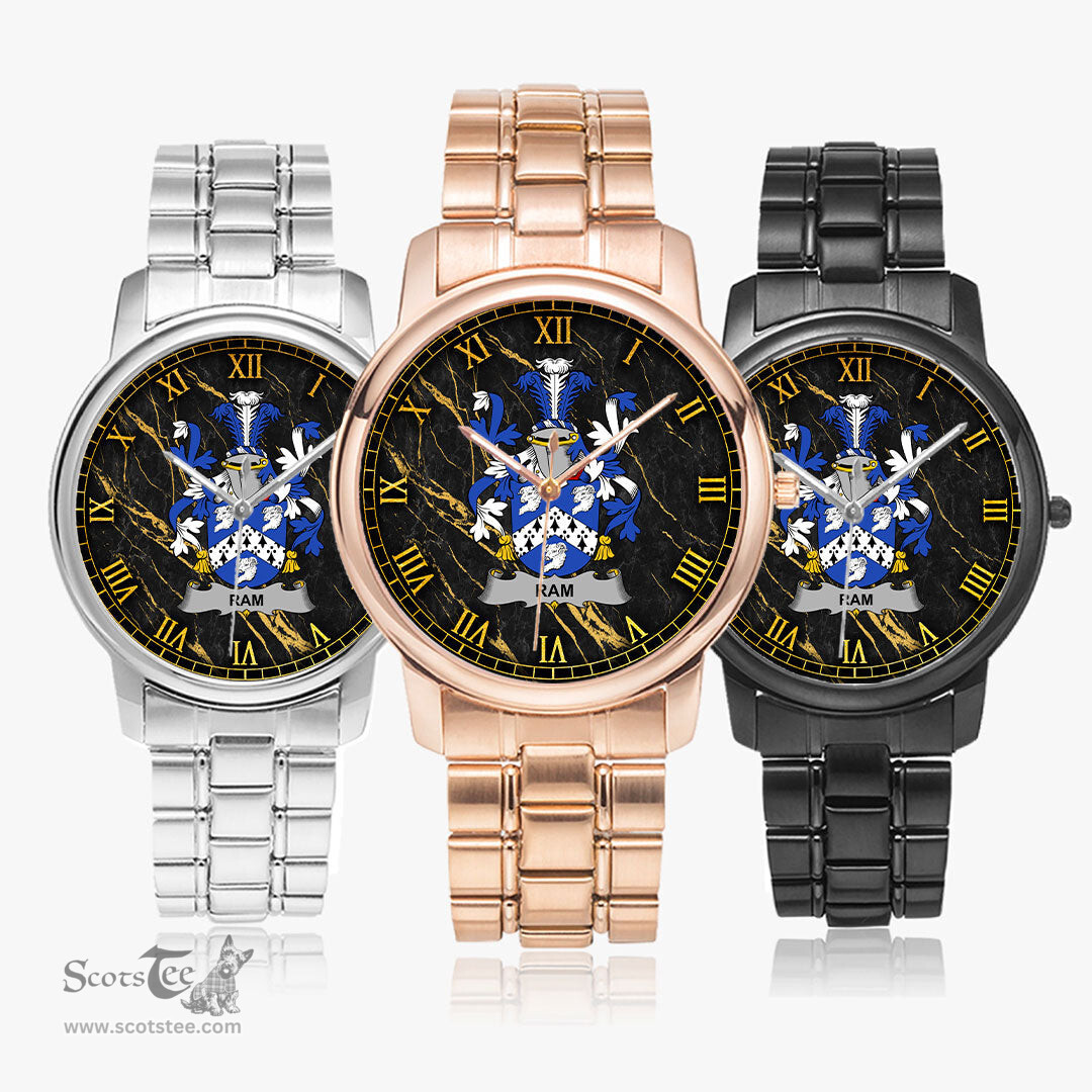 Irish Ram Irish Coat of Arms Irish Watch Folding Clasp Type Stainless Steel Quartz Watch