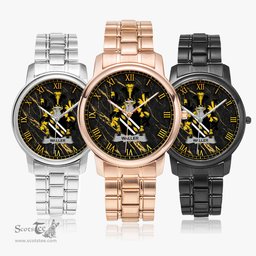 Irish Waller Irish Coat of Arms Irish Watch Folding Clasp Type Stainless Steel Quartz Watch