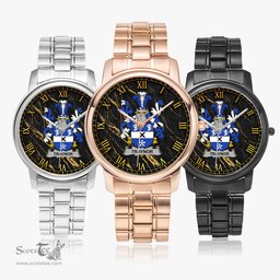 Irish Traynor or Trainer Irish Coat of Arms Irish Watch Folding Clasp Type Stainless Steel Quartz Watch