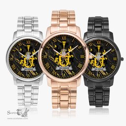 Irish Vaughan Irish Coat of Arms Irish Watch Folding Clasp Type Stainless Steel Quartz Watch