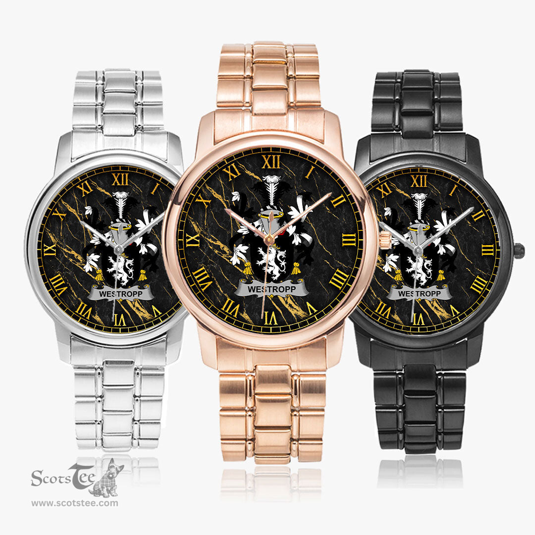 Irish Westropp Irish Coat of Arms Irish Watch Folding Clasp Type Stainless Steel Quartz Watch