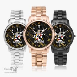 Irish Quicke Irish Coat of Arms Irish Watch Folding Clasp Type Stainless Steel Quartz Watch