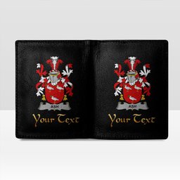 Irish Ash Coat of Arms Family Crest Irish Leather Wallet