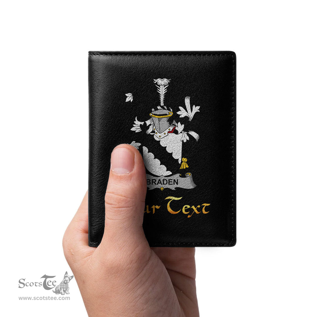 Irish Braden or O Braden Coat of Arms Family Crest Irish Leather Wallet