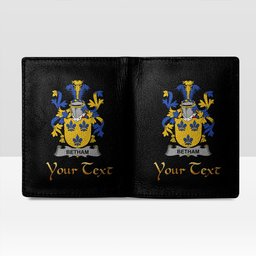Irish Betham Coat of Arms Family Crest Irish Leather Wallet
