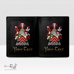 Irish Barrington Coat of Arms Family Crest Irish Leather Wallet