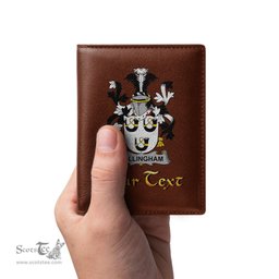 Irish Bellingham Coat of Arms Family Crest Irish Leather Wallet