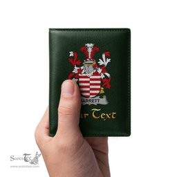 Irish Barrett Coat of Arms Family Crest Irish Leather Wallet