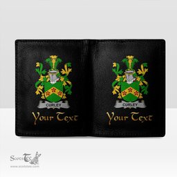 Irish Curley or McTurley Coat of Arms Family Crest Irish Leather Wallet