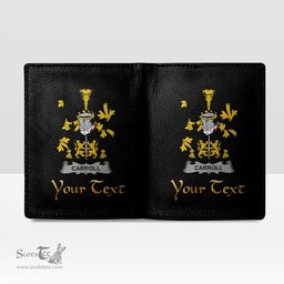 Irish Carroll or O Carroll Coat of Arms Family Crest Irish Leather Wallet