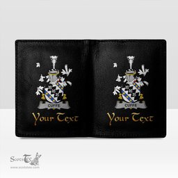 Irish Cuffe Coat of Arms Family Crest Irish Leather Wallet