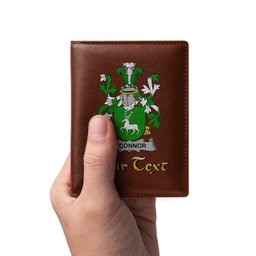 Irish Connor or O Connor Corcomroe Coat of Arms Family Crest Irish Leather Wallet