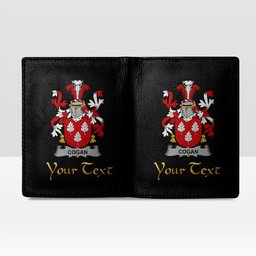 Irish Cogan or O Cogan Coat of Arms Family Crest Irish Leather Wallet