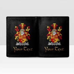 Irish Dorney or O Dorney Coat of Arms Family Crest Irish Leather Wallet
