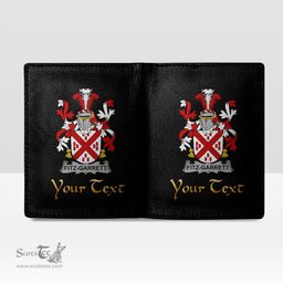 Irish Fitz Garrett Coat of Arms Family Crest Irish Leather Wallet