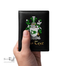 Irish Droney or O Droney Coat of Arms Family Crest Irish Leather Wallet