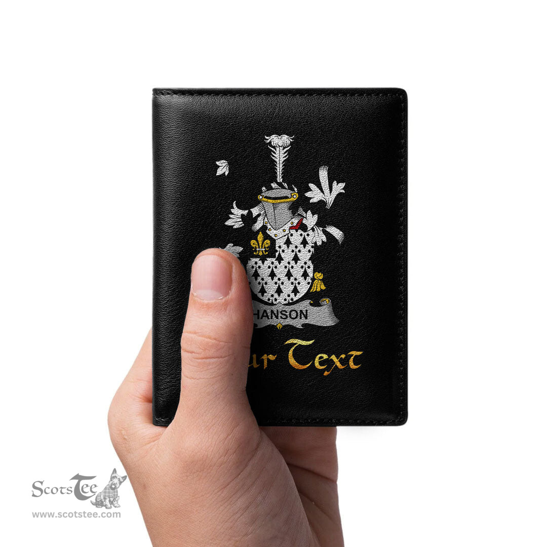 Irish Hanson or O Hanson Coat of Arms Family Crest Irish Leather Wallet