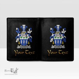 Irish Hackett Coat of Arms Family Crest Irish Leather Wallet