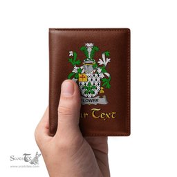 Irish Flower Coat of Arms Family Crest Irish Leather Wallet