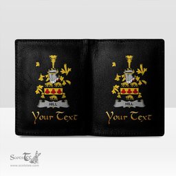 Irish Hill Coat of Arms Family Crest Irish Leather Wallet