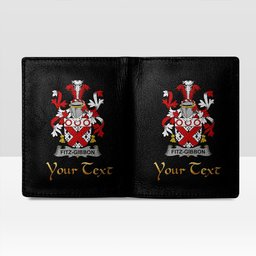 Irish Fitz Gibbon Coat of Arms Family Crest Irish Leather Wallet