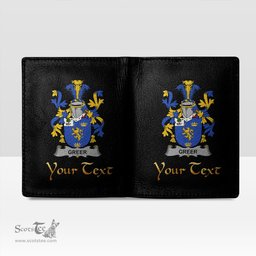 Irish Greer Coat of Arms Family Crest Irish Leather Wallet