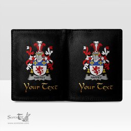Irish Haffey Coat of Arms Family Crest Irish Leather Wallet