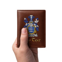 Irish Garvan or O Garvan Coat of Arms Family Crest Irish Leather Wallet