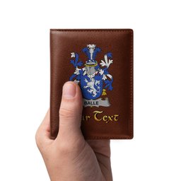 Irish Balle Coat of Arms Family Crest Irish Leather Wallet