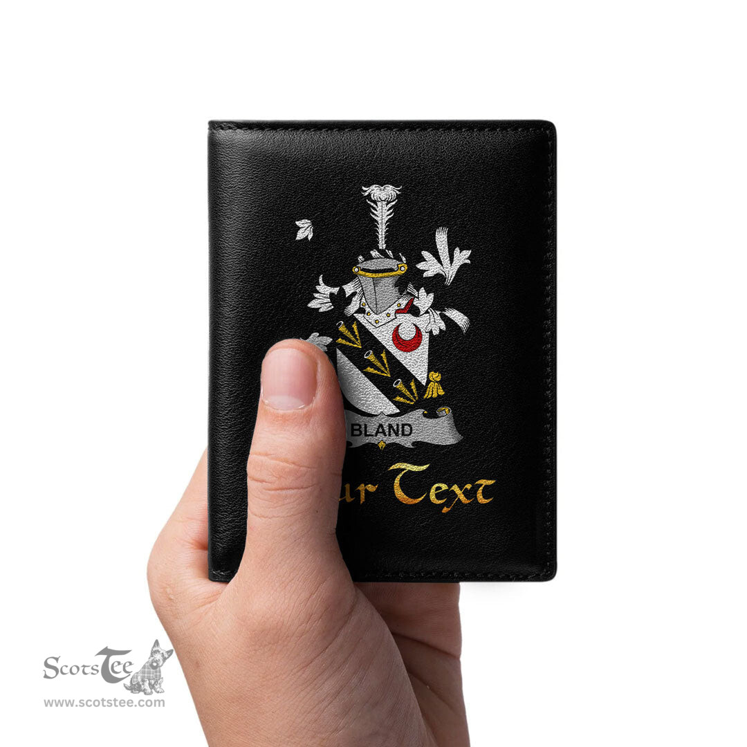 Irish Bland Coat of Arms Family Crest Irish Leather Wallet