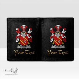 Irish Dooley or O Dooley Coat of Arms Family Crest Irish Leather Wallet