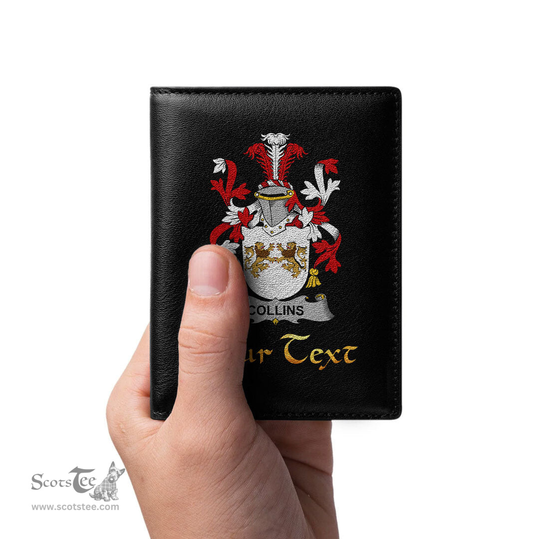 Irish Collins Coat of Arms Family Crest Irish Leather Wallet