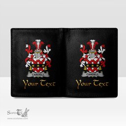 Irish Candell Coat of Arms Family Crest Irish Leather Wallet