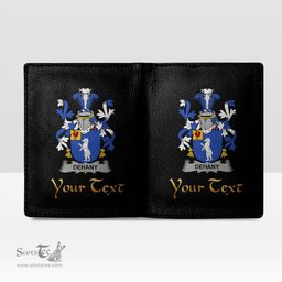Irish Dehany Coat of Arms Family Crest Irish Leather Wallet