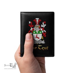 Irish Doherty or O Doherty Coat of Arms Family Crest Irish Leather Wallet