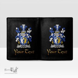 Irish Ennis Coat of Arms Family Crest Irish Leather Wallet