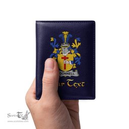 Irish Donnell or O Donnell Coat of Arms Family Crest Irish Leather Wallet