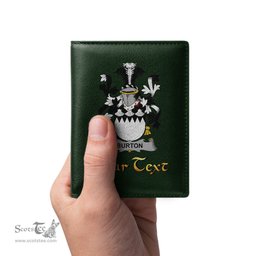 Irish Burton Coat of Arms Family Crest Irish Leather Wallet