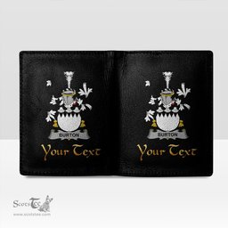 Irish Burton Coat of Arms Family Crest Irish Leather Wallet