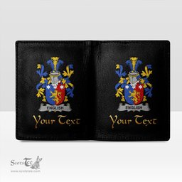 Irish English Coat of Arms Family Crest Irish Leather Wallet