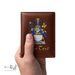 Irish Canton Coat of Arms Family Crest Irish Leather Wallet