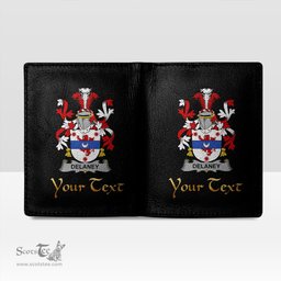 Irish Delaney or O Delany Coat of Arms Family Crest Irish Leather Wallet